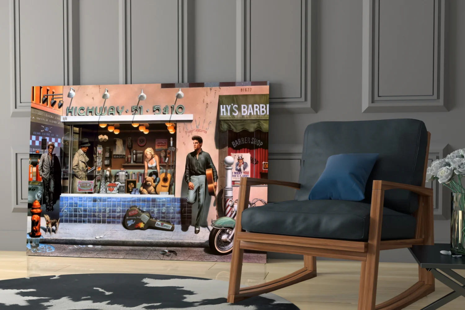 Retro Icons at the Corner Store Glass Wall Art - Image 6