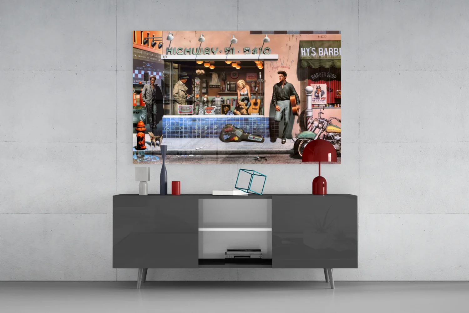 Retro Icons at the Corner Store Glass Wall Art - Image 8