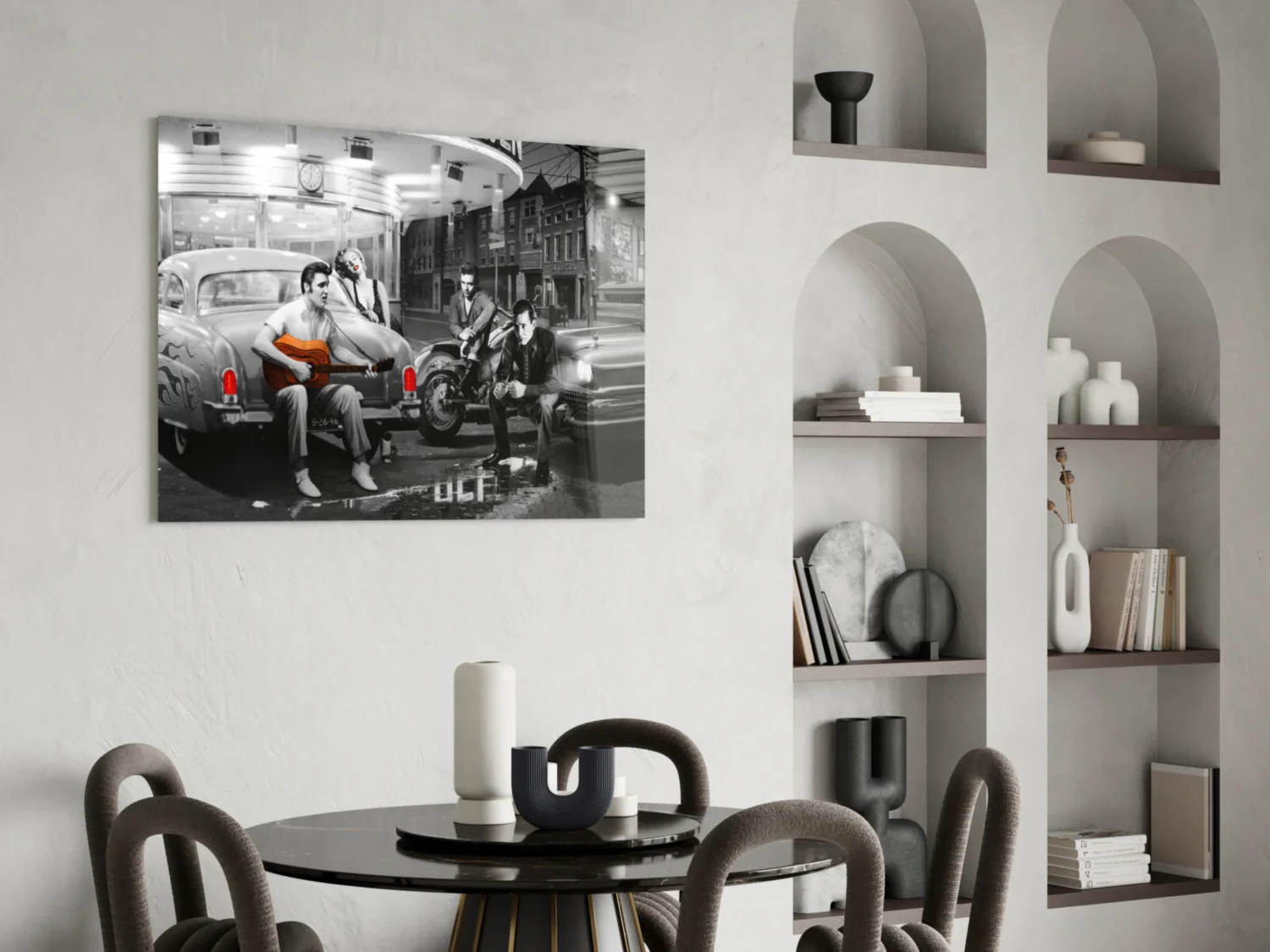 Vintage Hollywood Retro Glass Wall Art - Image 5
