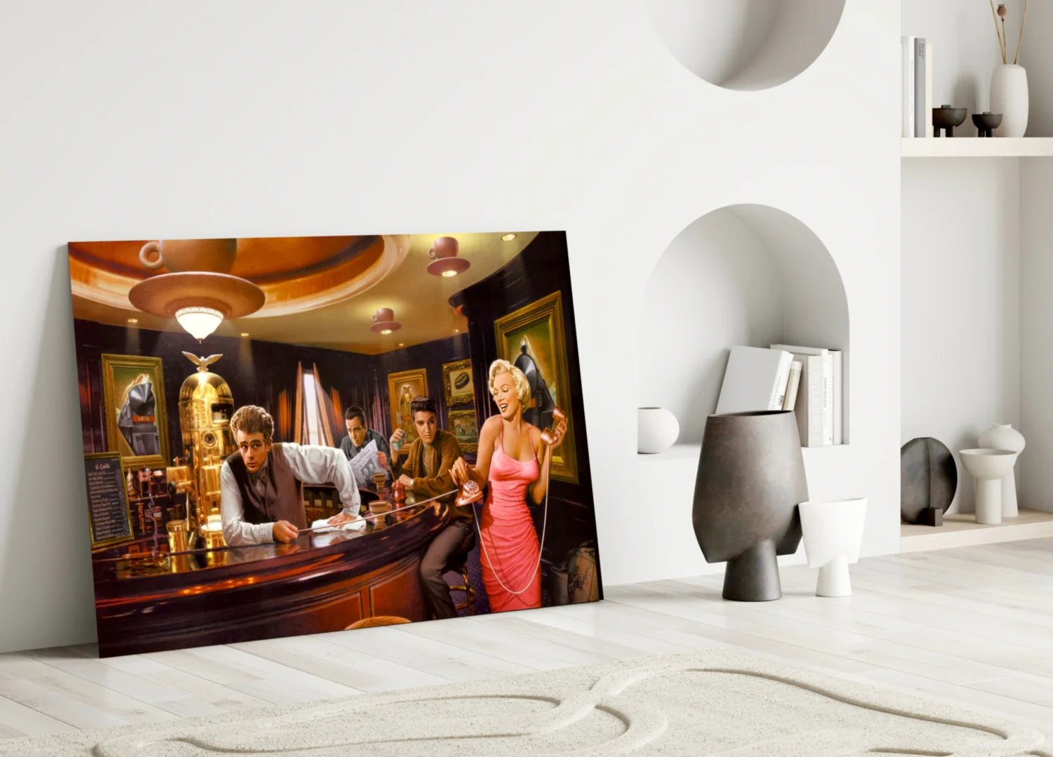 Pink Icons of Old Hollywood Glass Wall Art - Image 3