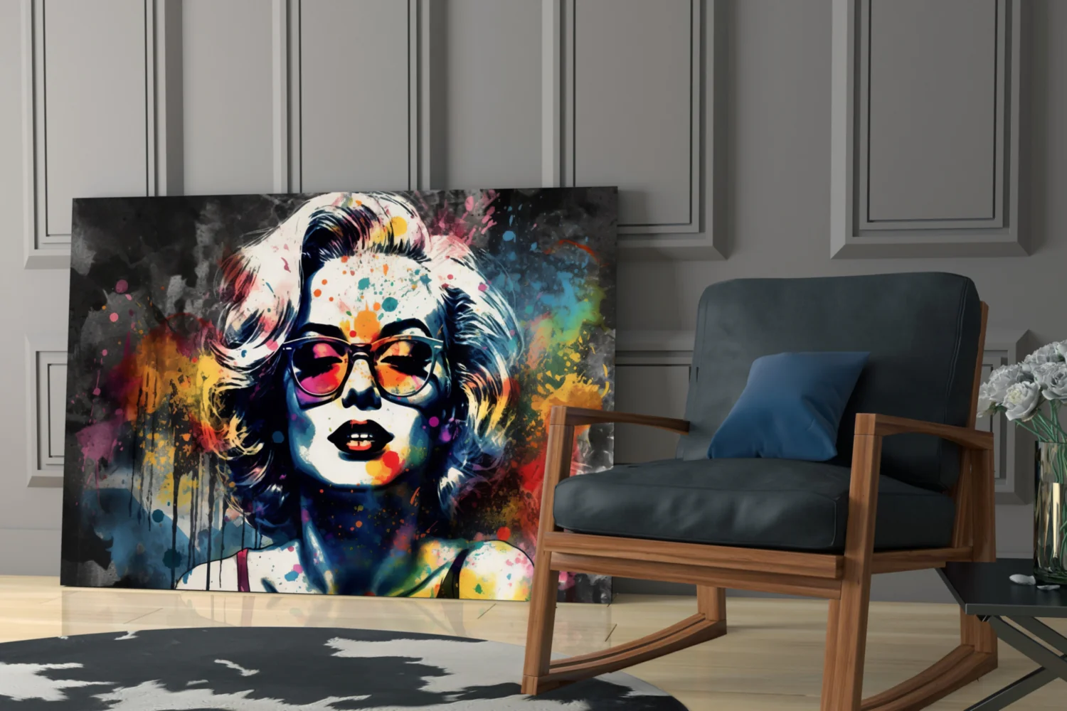 Retro Screen Siren Glass Wall Art || Designer Collection - Image 6