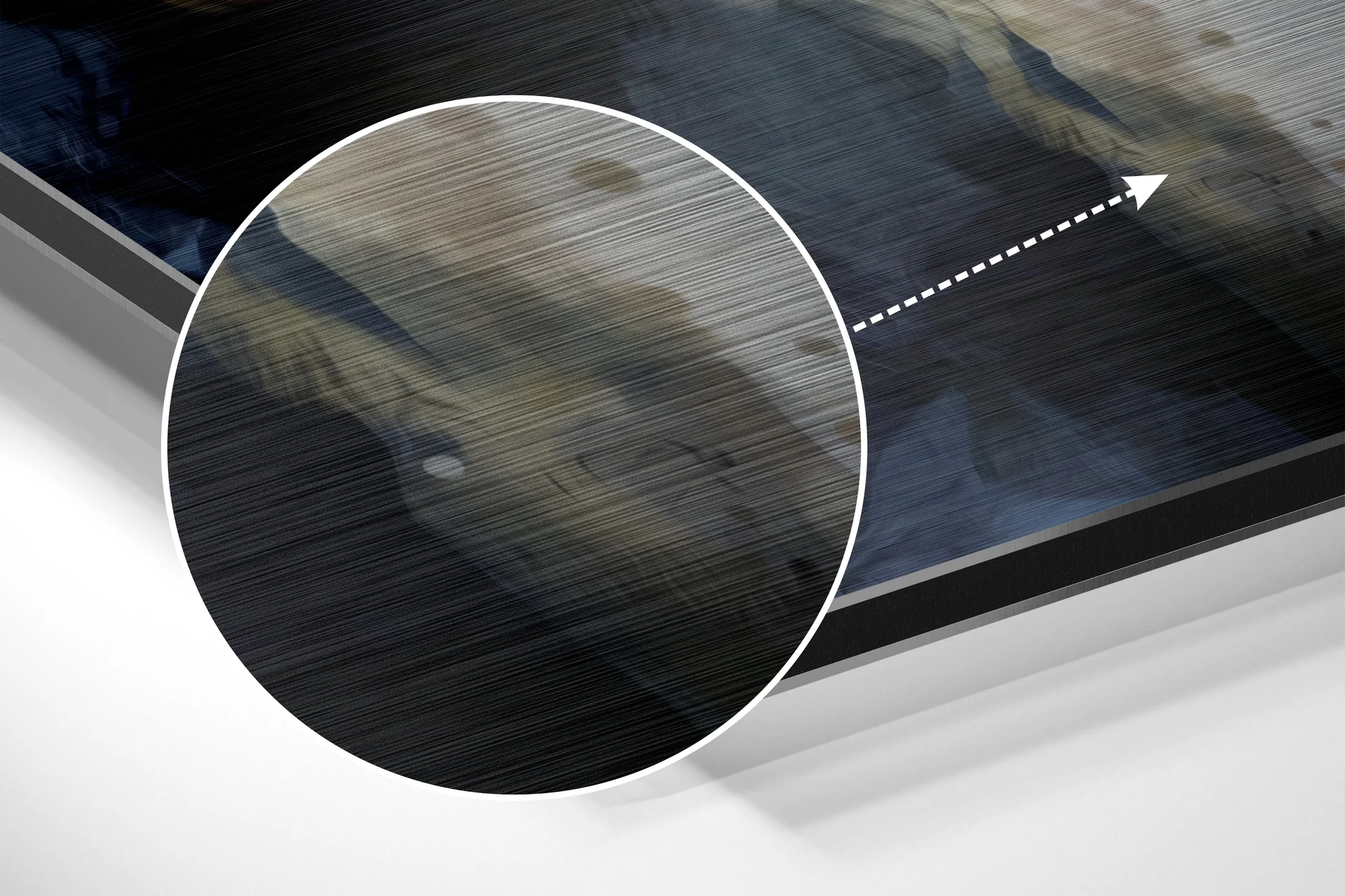 Smoking Rebel Muse Brushed Aluminium Dibond Wall Art - Image 3