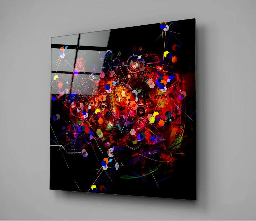 Mechanical Harmony Glass Wall Art - Image 2