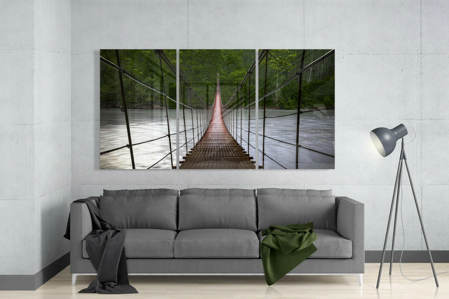 Suspension Bridge Mega Glass Wall Art - Image 3