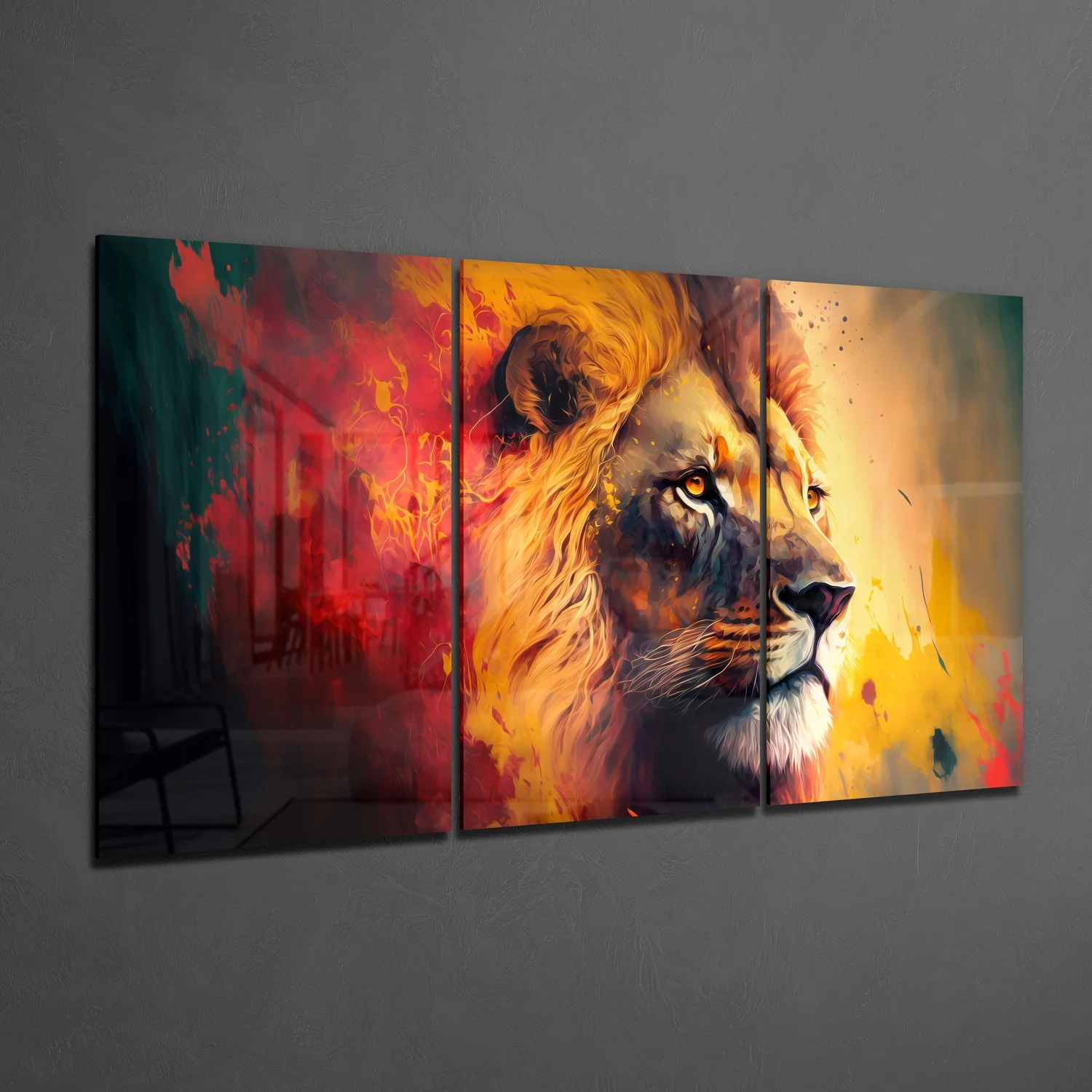 Lion Mega Glass Wall Art - Image 2