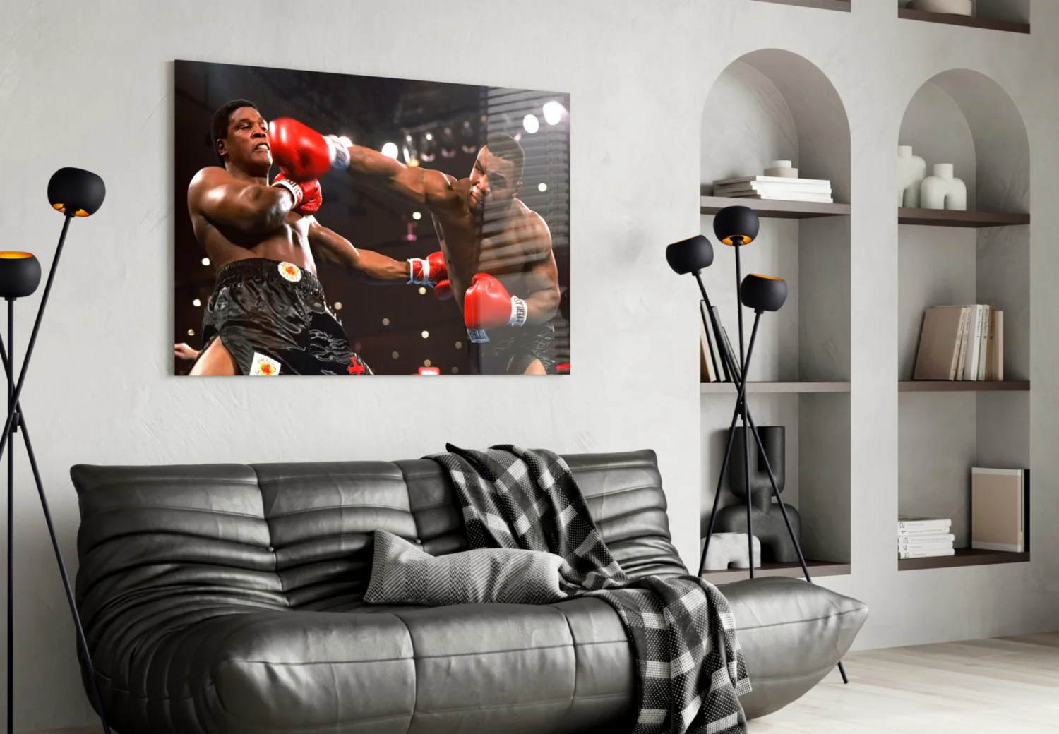 Fierce Boxer Portrait Glass Wall Art - Image 4