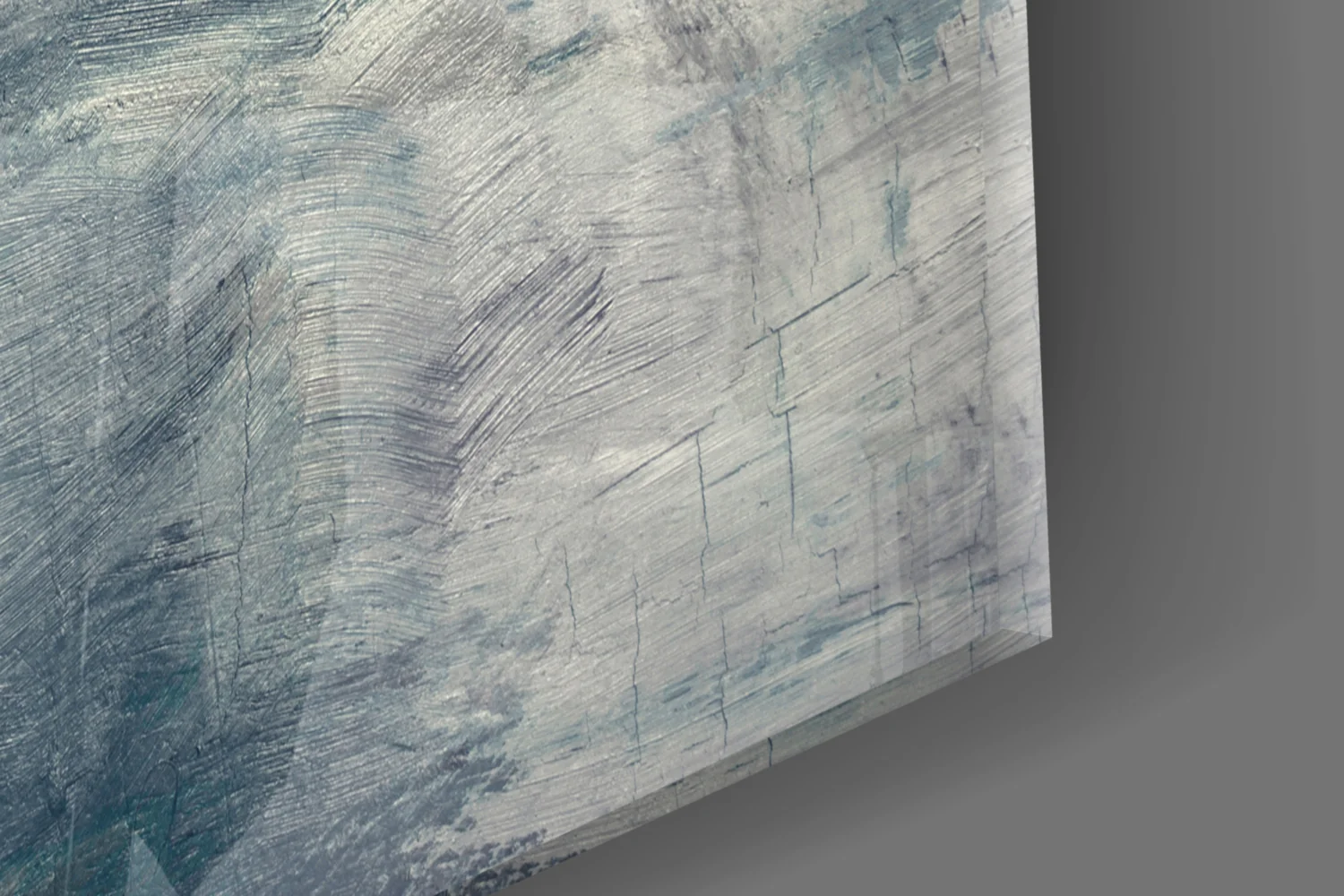Misty Blue Gray Seascape Glass Wall Art - Image 7