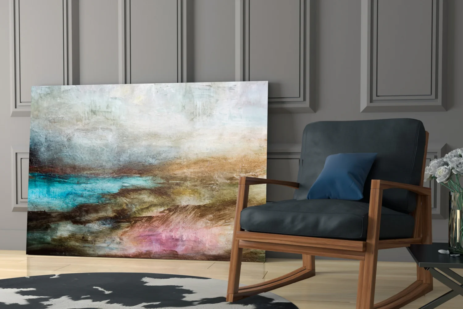Misty Turquoise Cove Glass Wall Art - Image 6