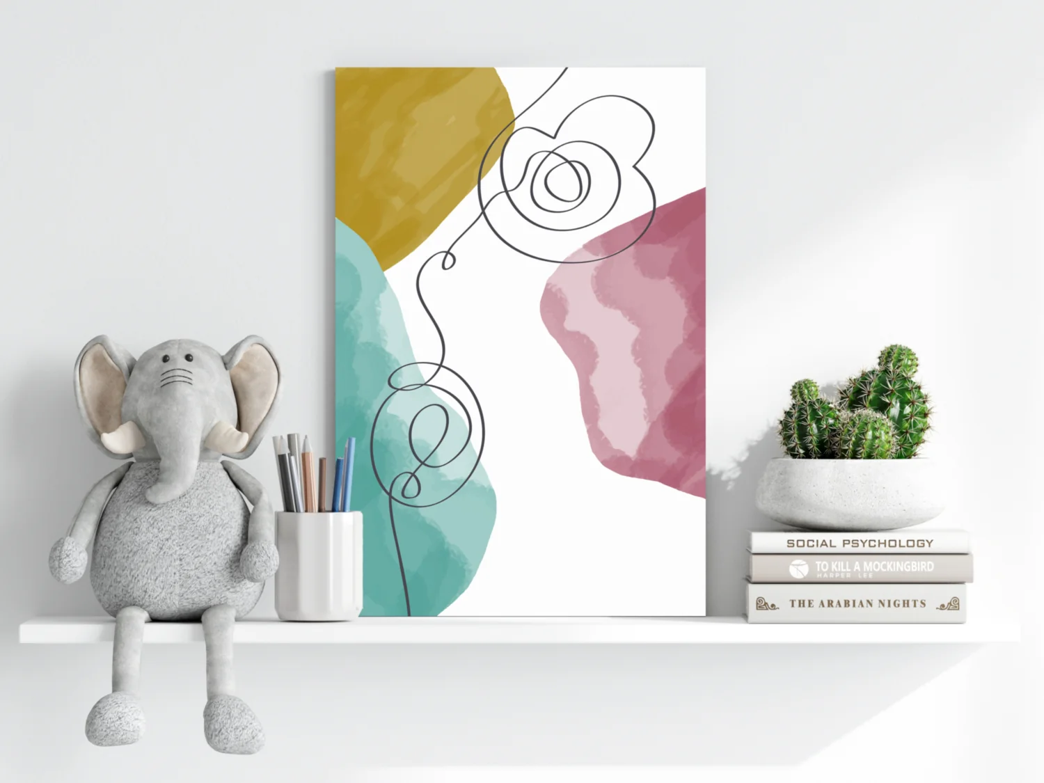 Modern Art Shape V4 Aluminum Print - Image 6
