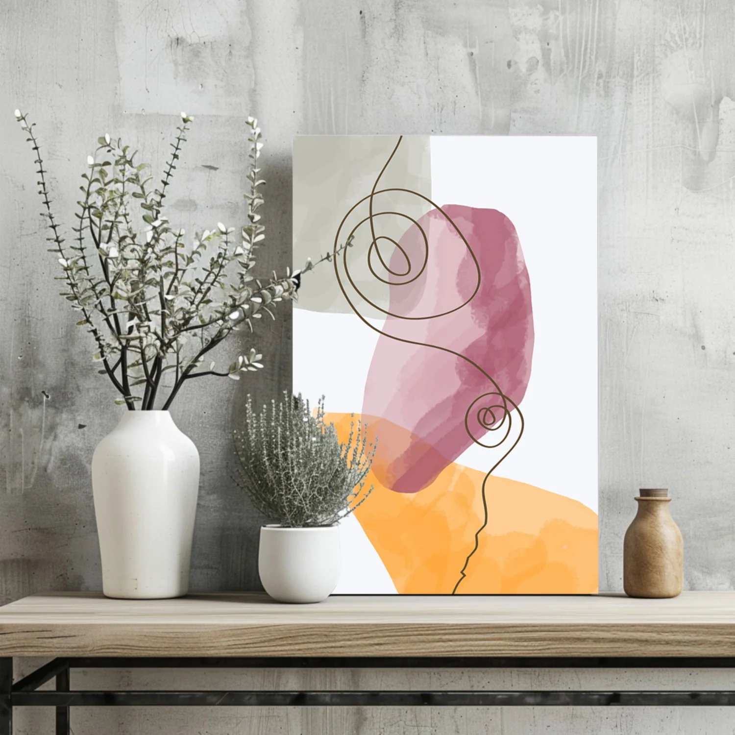 Modern Art Shape V5 Aluminum Print - Image 2