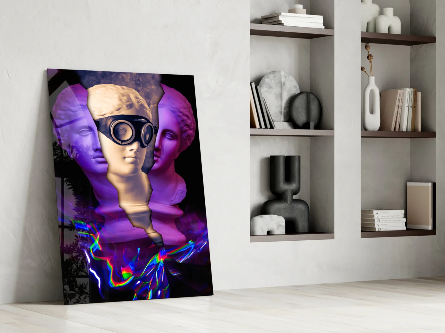 Modern Sculpture Glass Wall Art - Image 6