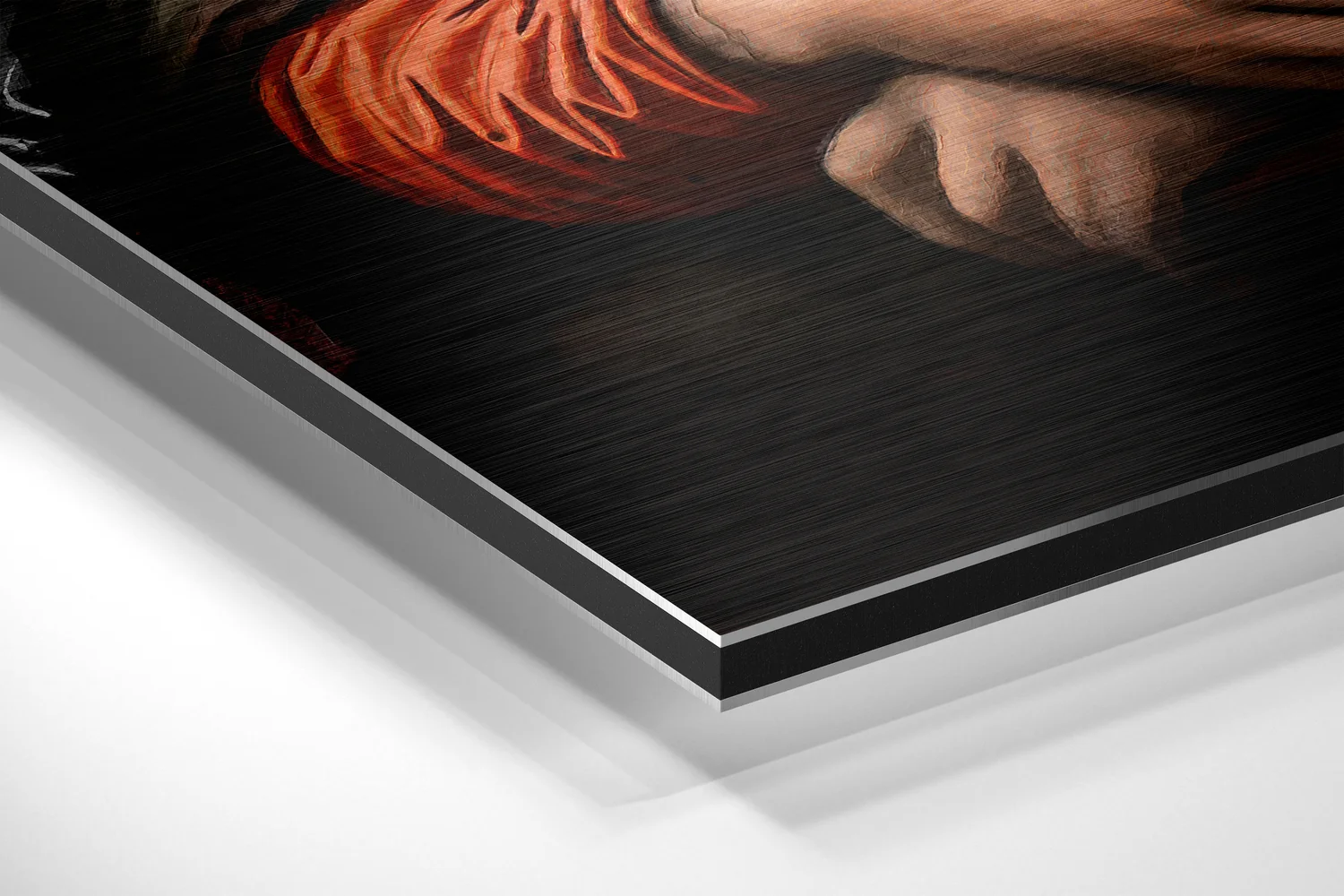Mona Lisa with a Cat Brushed Aluminum Dibond Wall Art - Image 2