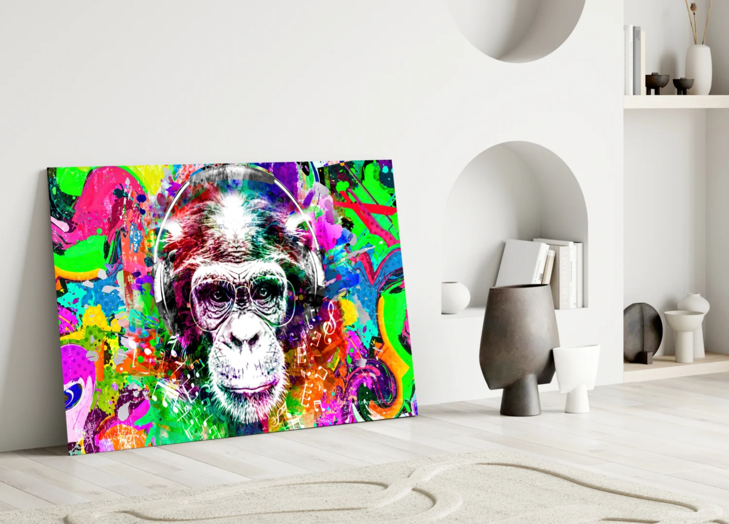 Monkey Face Glass Wall Art - Image 4