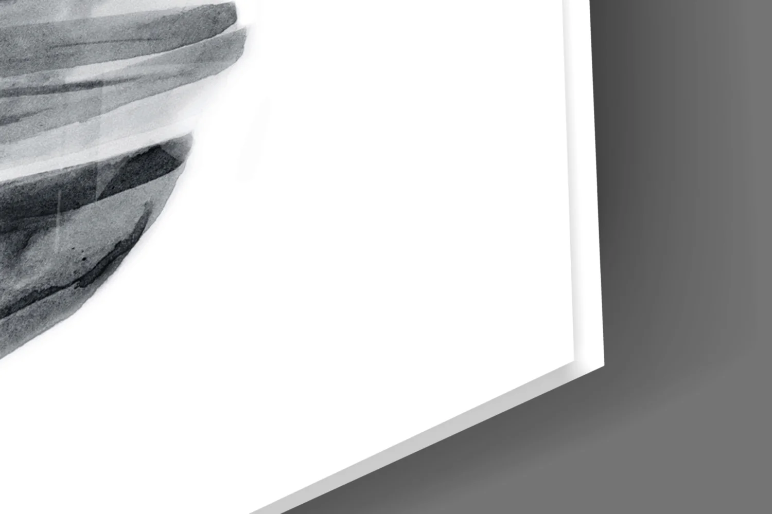 Monochrome Banana Leaf Glass Wall Art - Image 7