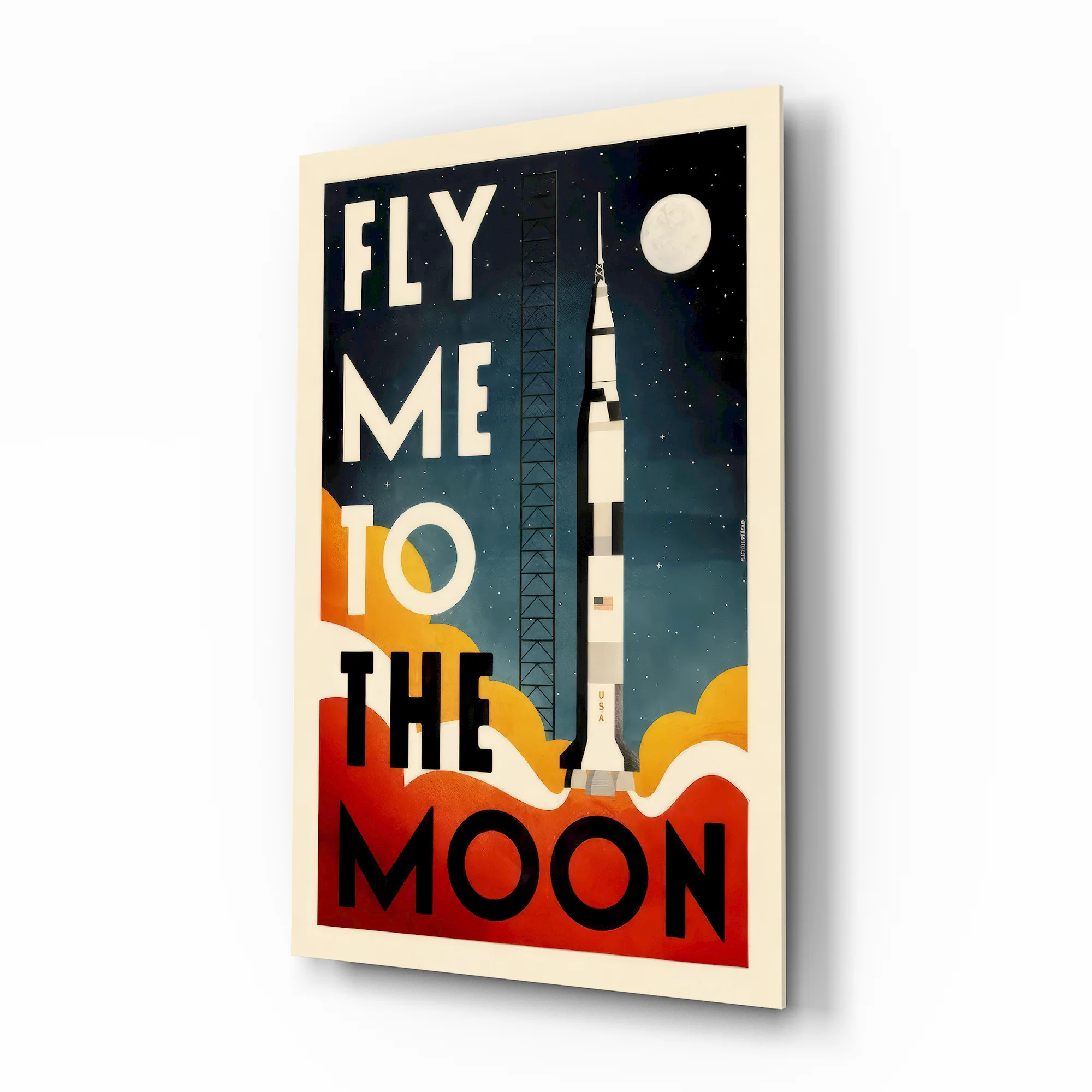Moon Landing Glass Wall Art - Image 2