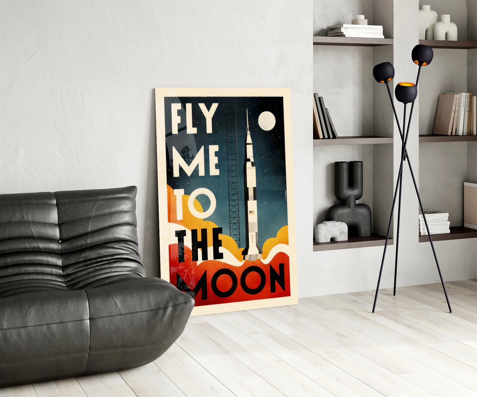 Moon Landing Glass Wall Art - Image 7