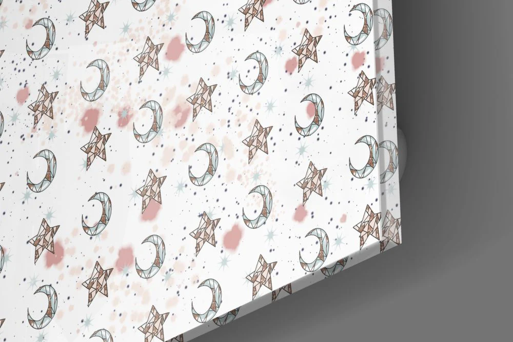 Moon Star Pattern Glass Wall Art - Image 3