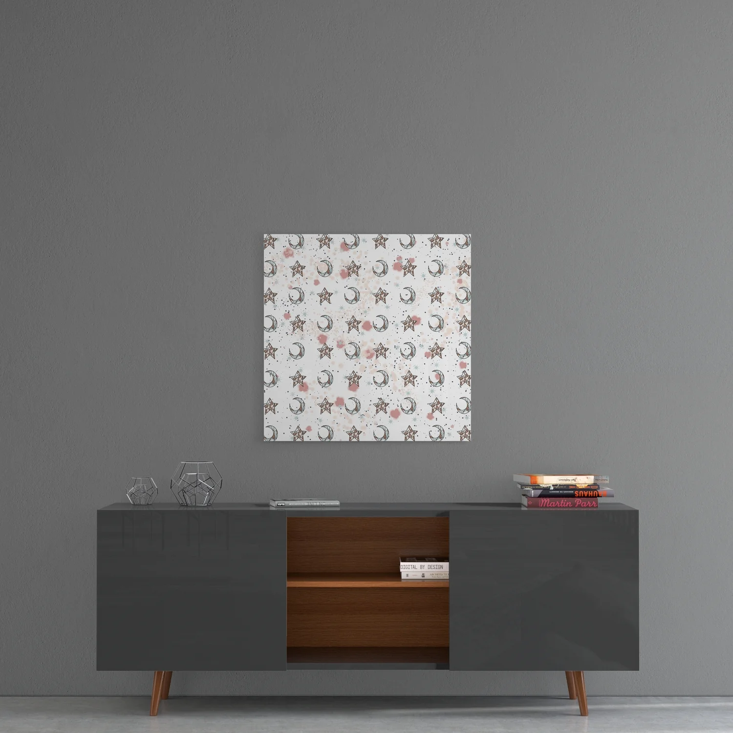 Moon Star Pattern Glass Wall Art - Image 4