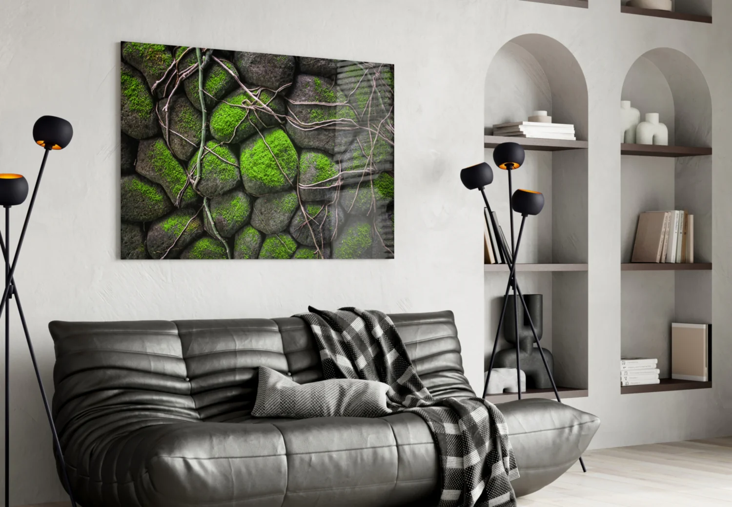 Mossy Stones Glass Wall Art - Image 4