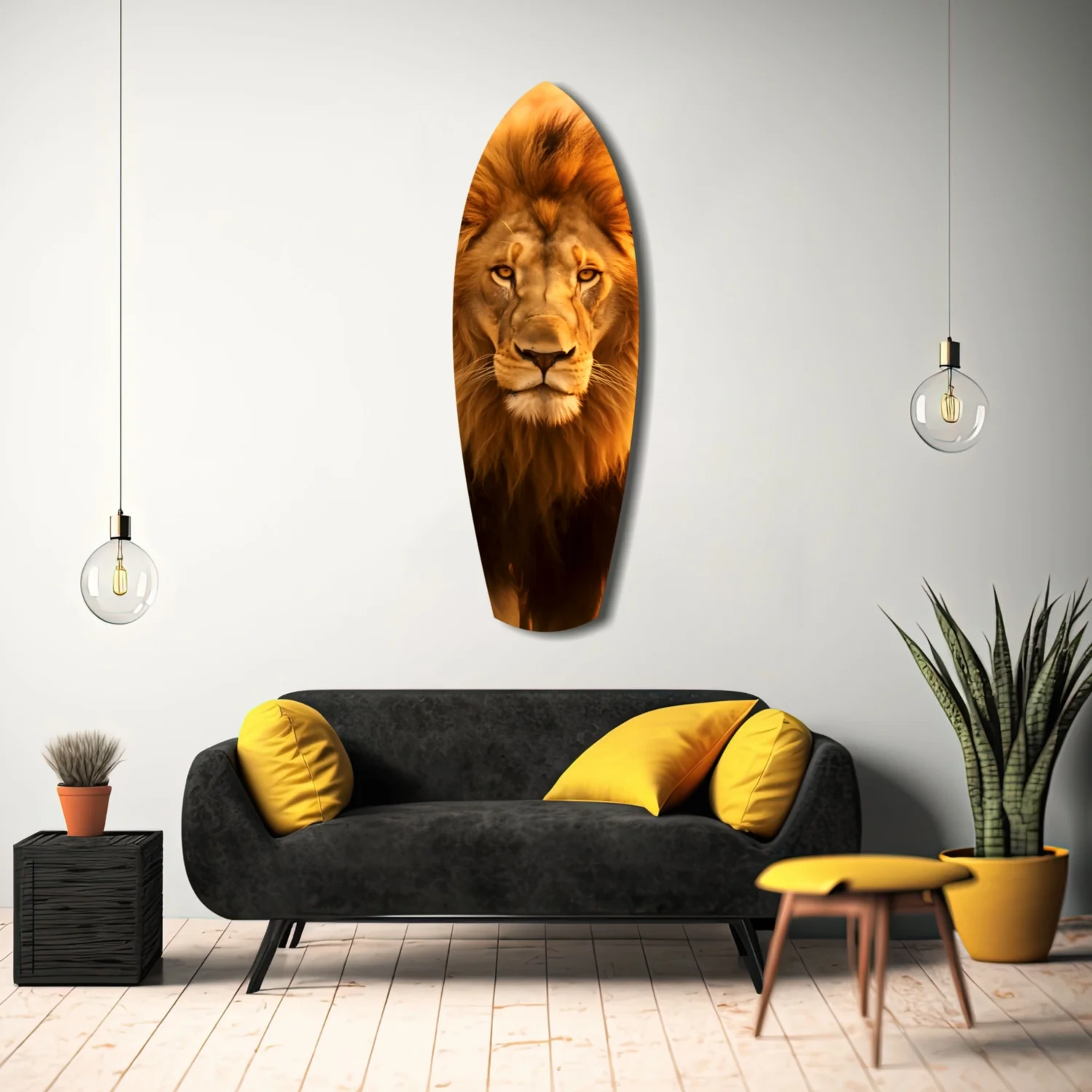Mr Lion Glass Wall Art - Image 8