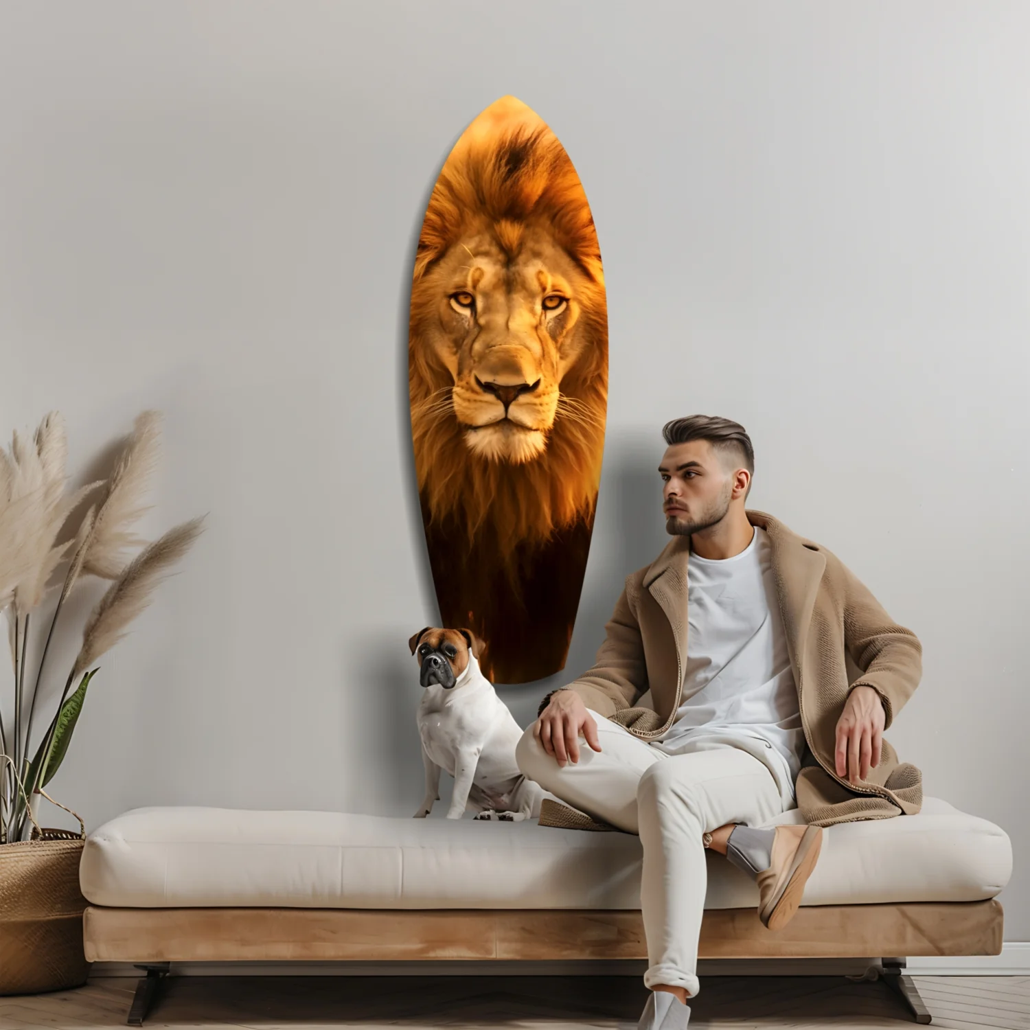 Mr Lion Glass Wall Art - Image 9