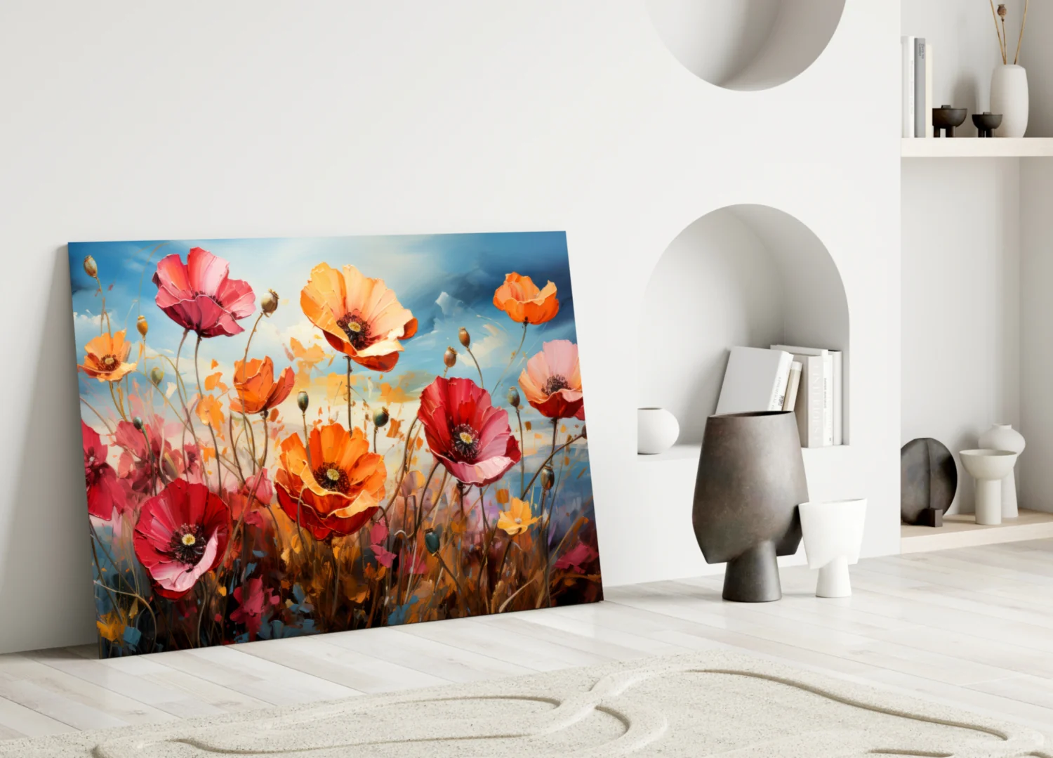 Poppies Glass Wall Art || Designer Collection - Image 3