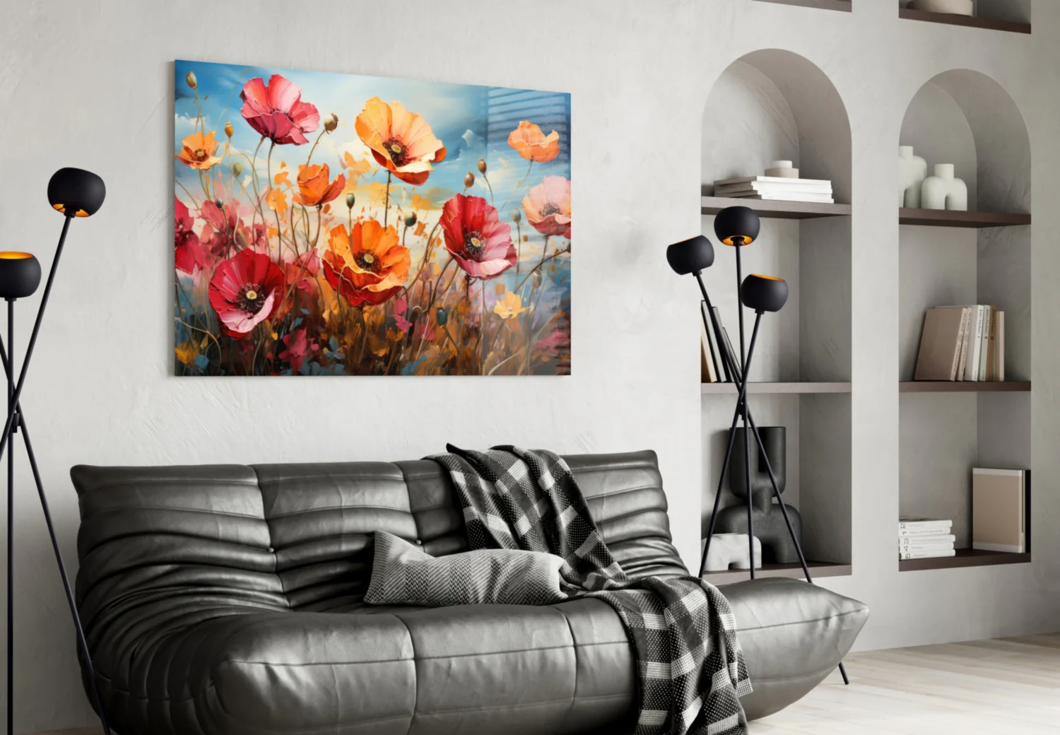 Poppies Glass Wall Art || Designer Collection - Image 4