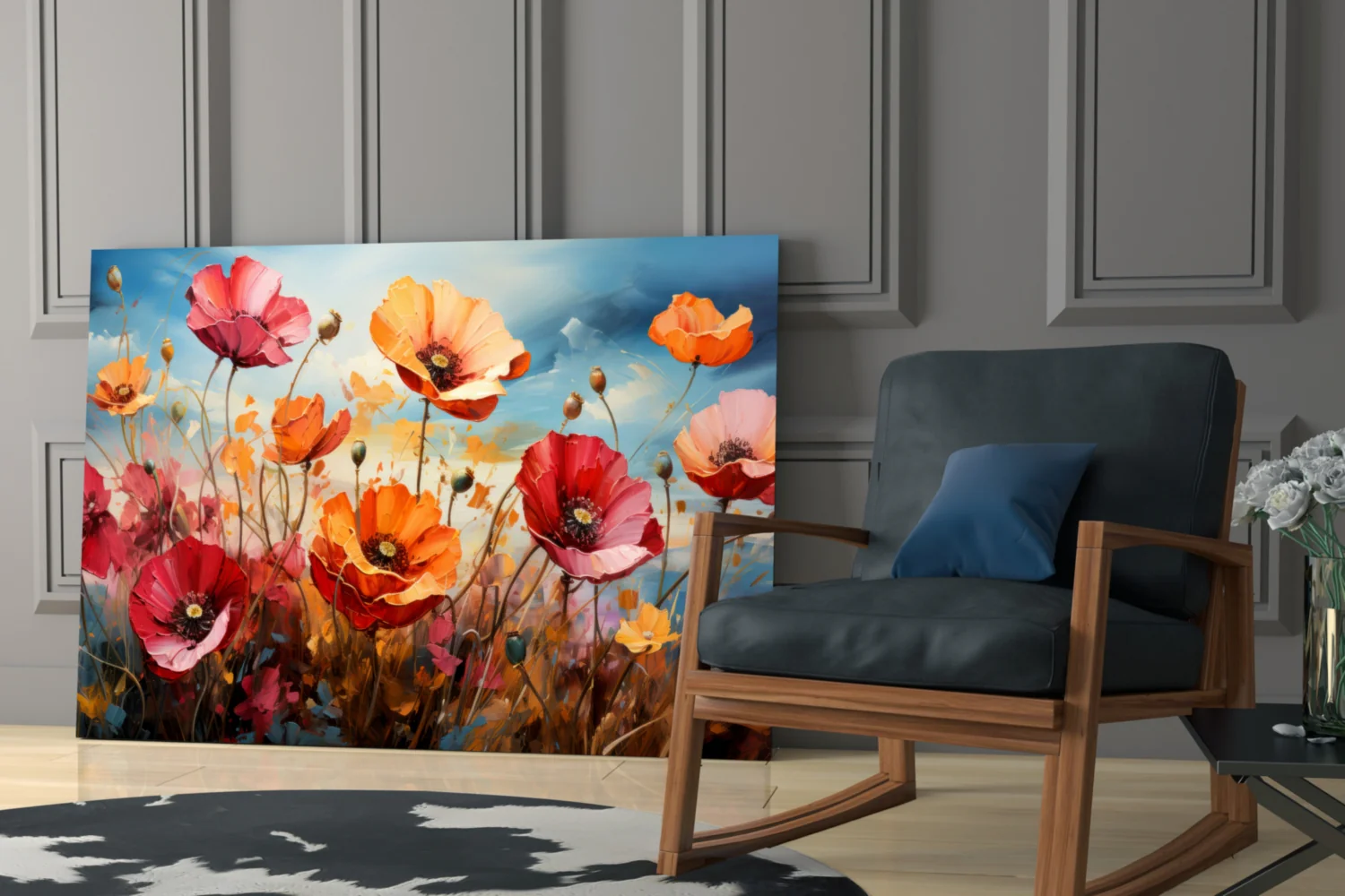 Poppies Glass Wall Art || Designer Collection - Image 6