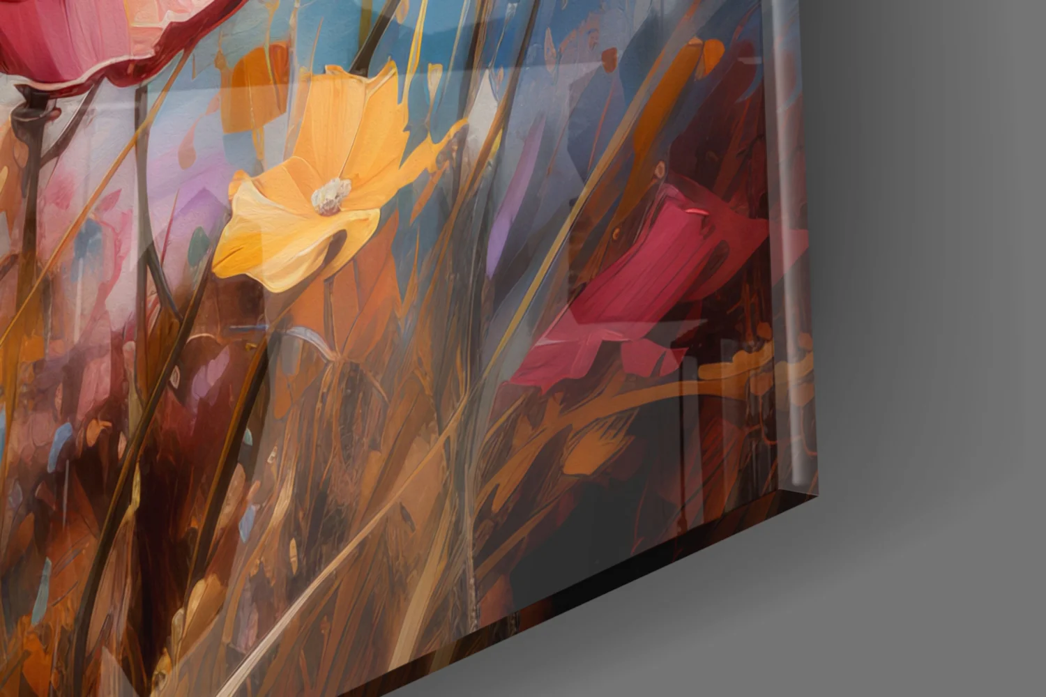 Poppies Glass Wall Art || Designer Collection - Image 7