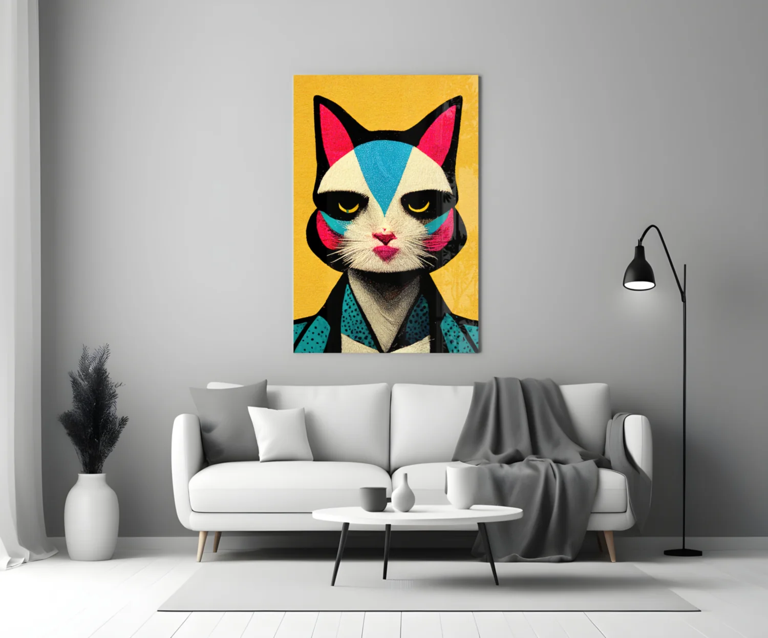 The Cat Glass Wall Art || Designer Collection - Image 4