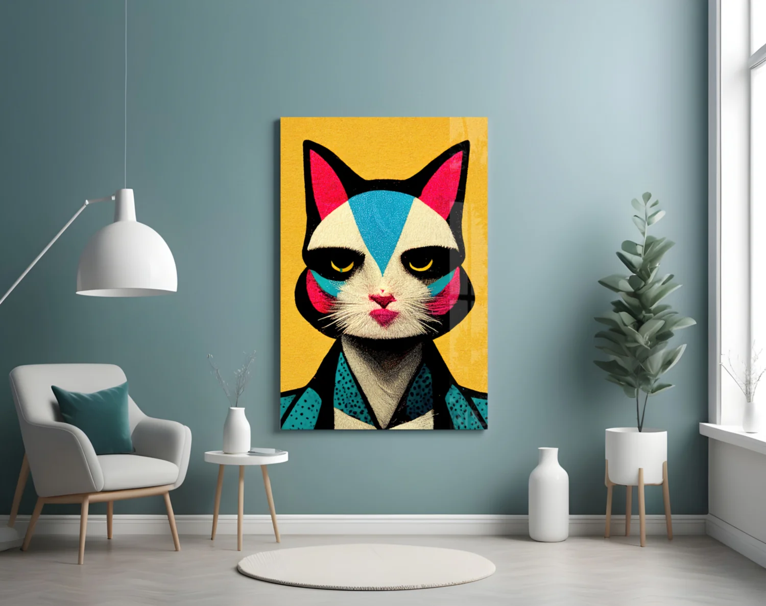 The Cat Glass Wall Art || Designer Collection - Image 5