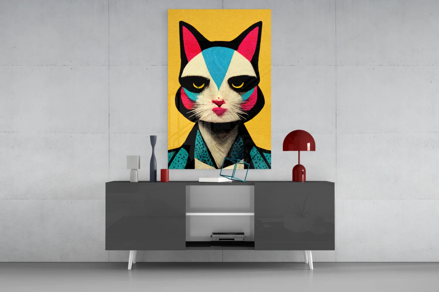 The Cat Glass Wall Art || Designer Collection - Image 9