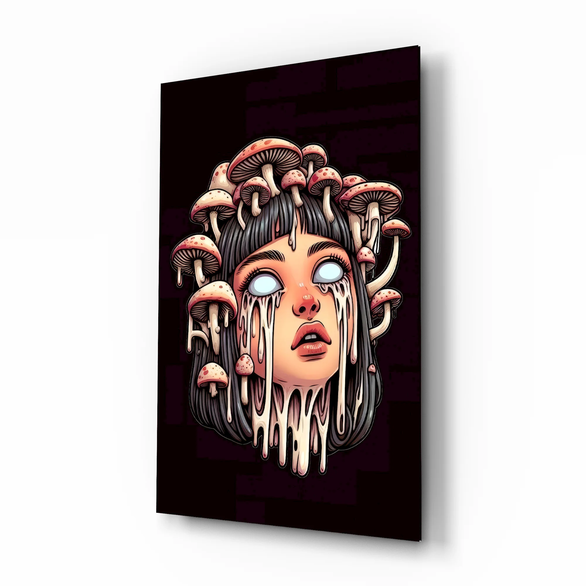 Mushroom Head Glass Wall Art - Image 2