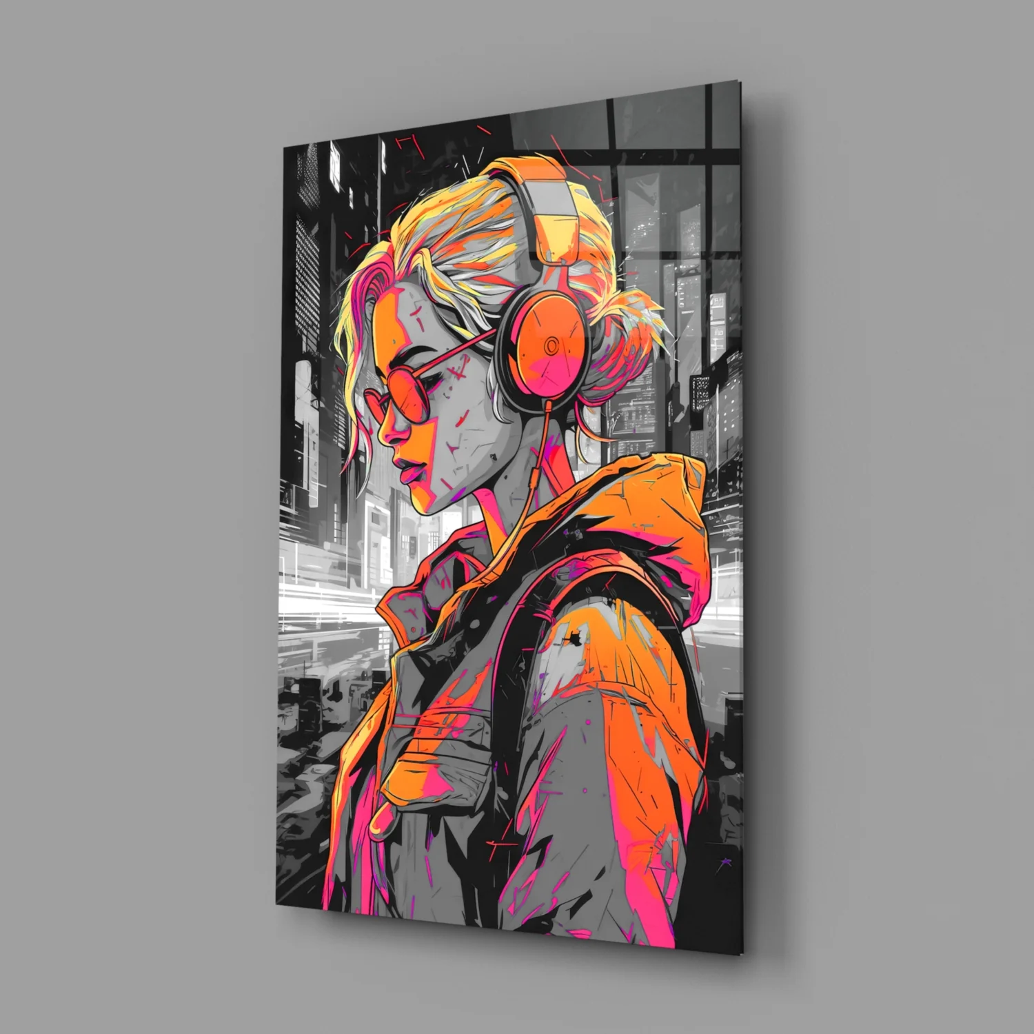 Music Girl Glass Wall Art || Designer Collection - Image 2