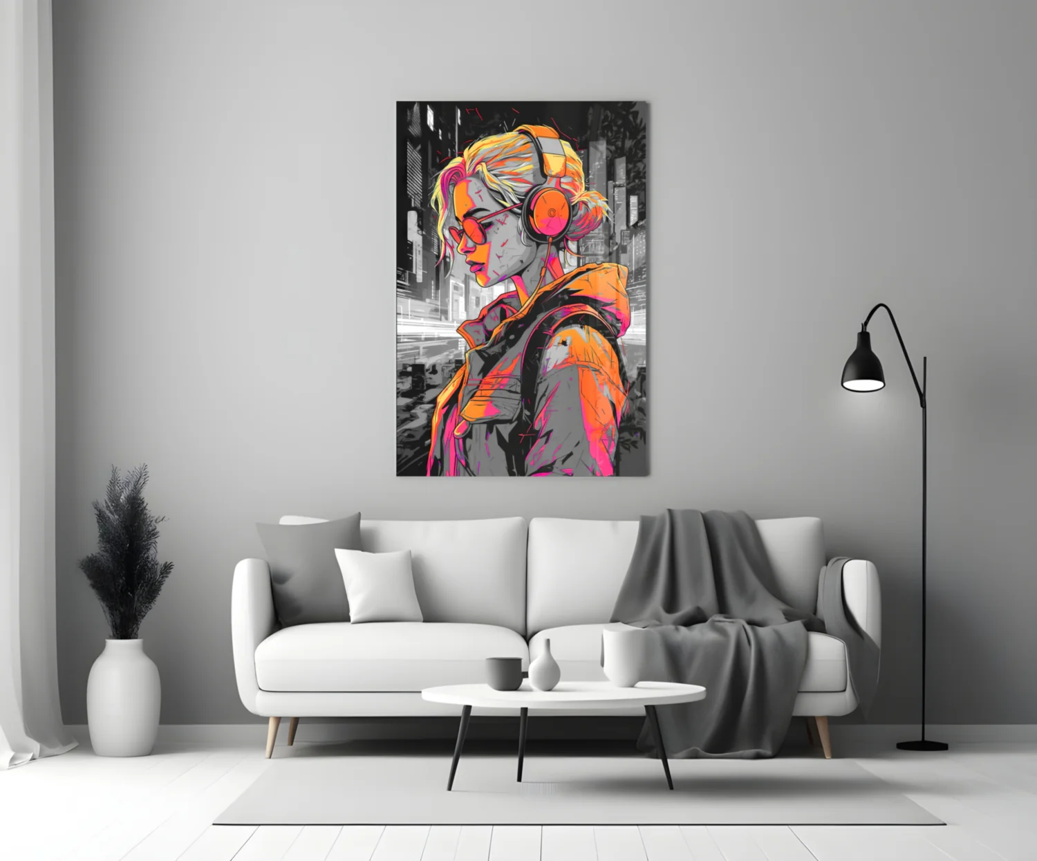 Music Girl Glass Wall Art || Designer Collection - Image 3