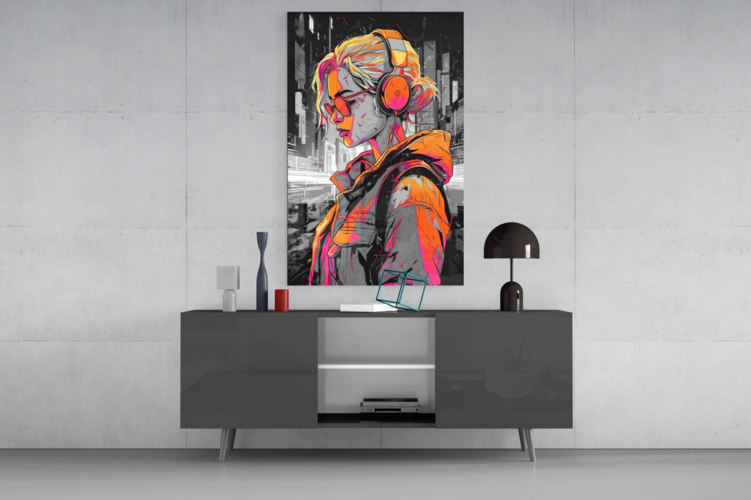 Music Girl Glass Wall Art || Designer Collection - Image 8