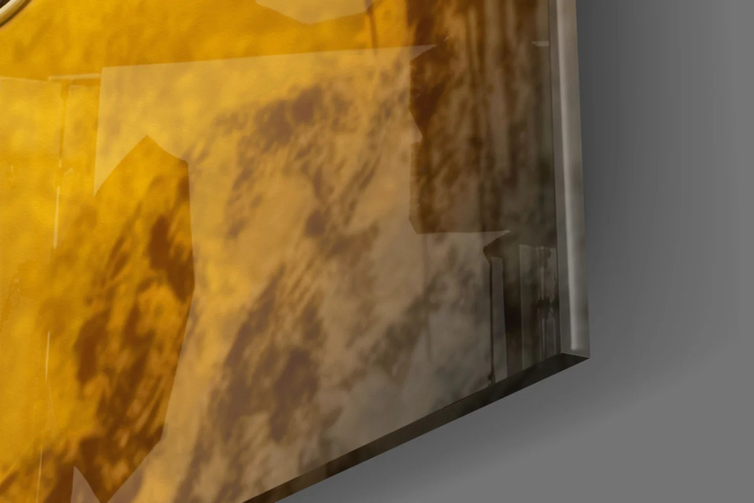Mustard Giraffe Yellow Shades Glass Wall Art - Image 7