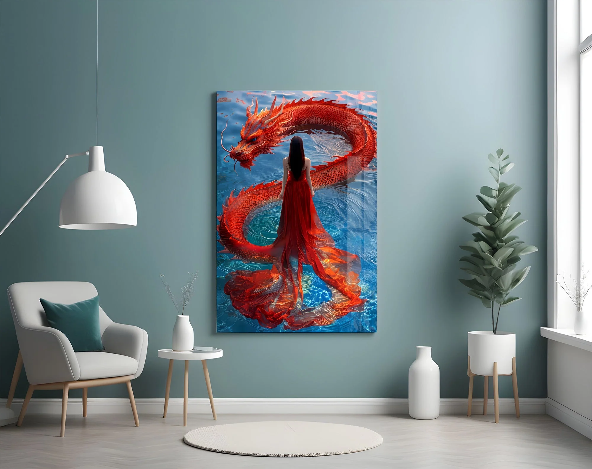 Mystic Creature Glass Wall Art - Image 4