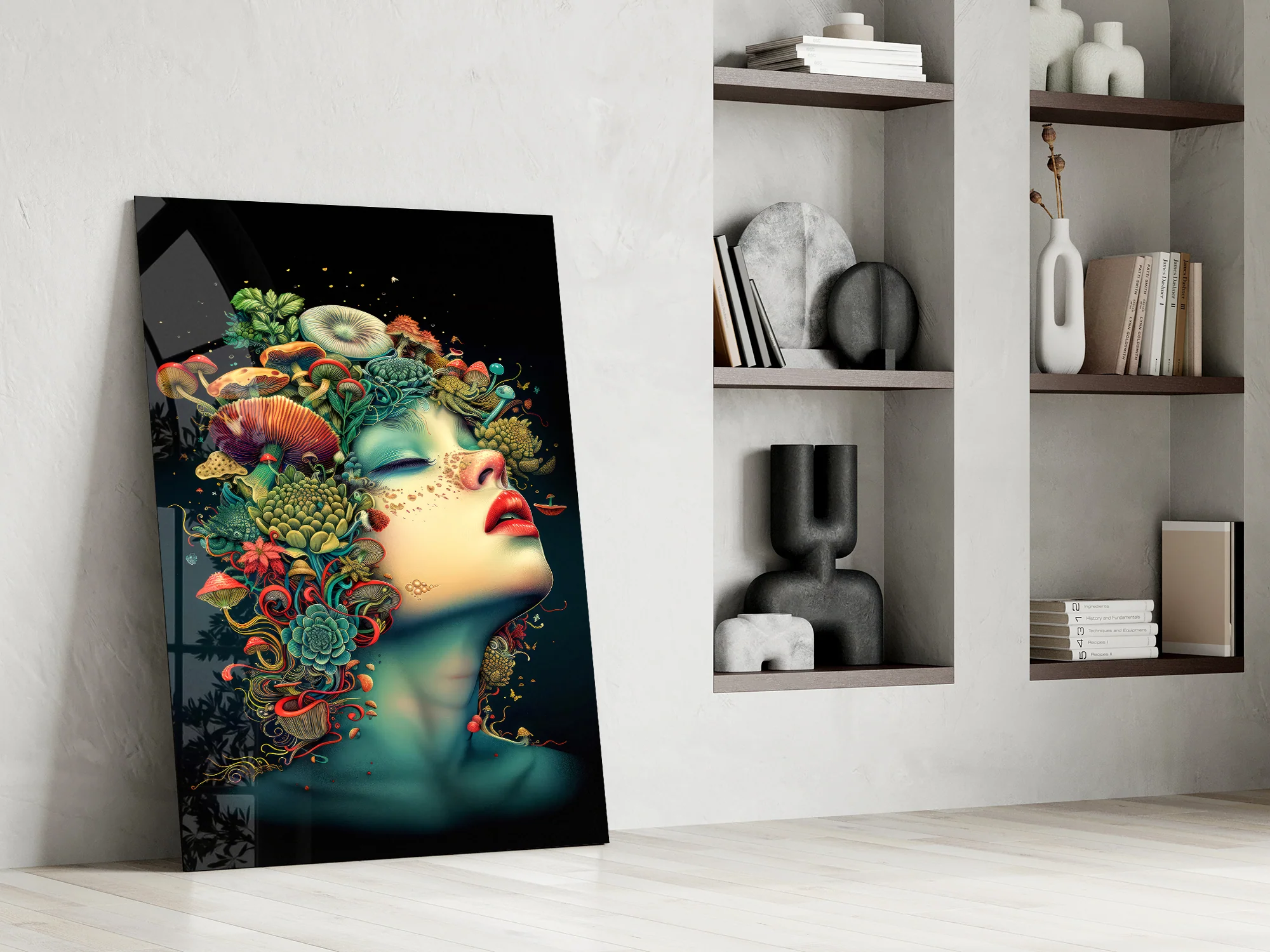 Mystic Forest Woman Glass Wall Art - Image 7
