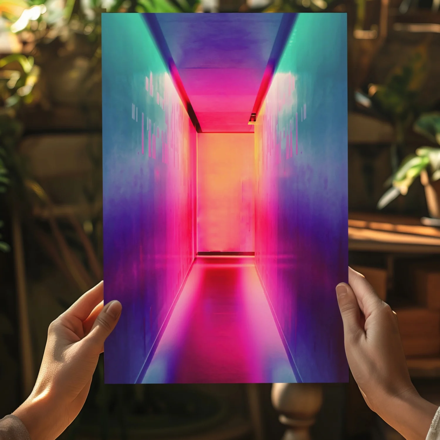Narrow Corridor Aluminum Print - Image 5
