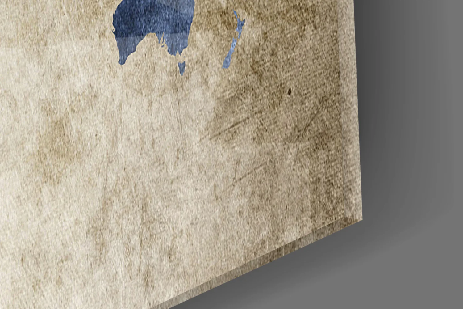 Navy Map on Aged Parchment Glass Wall Art - Image 7