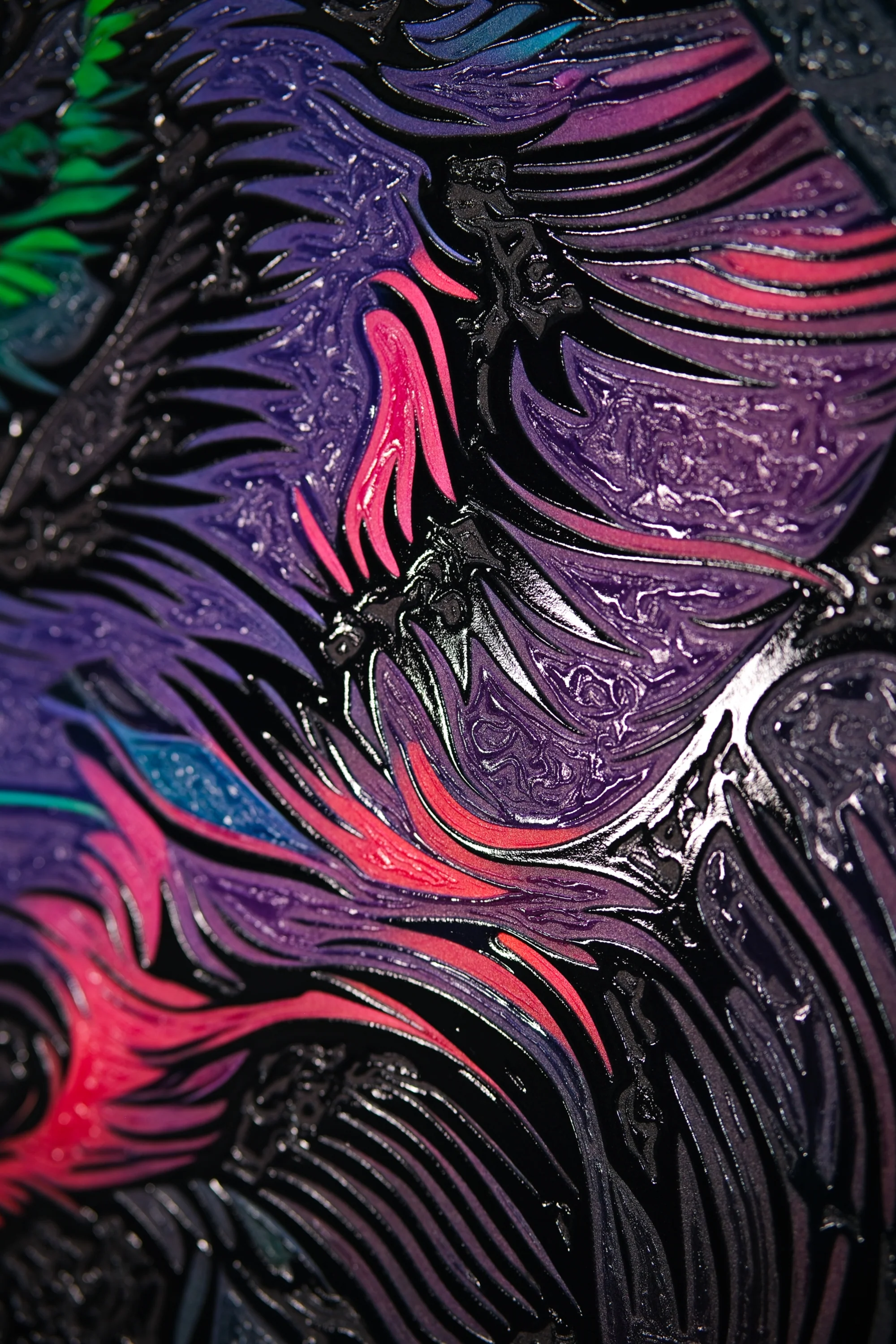 Neon Canopy Alpha — Haptic 3D Embossed + High-Gloss Lacquer Print - Image 3