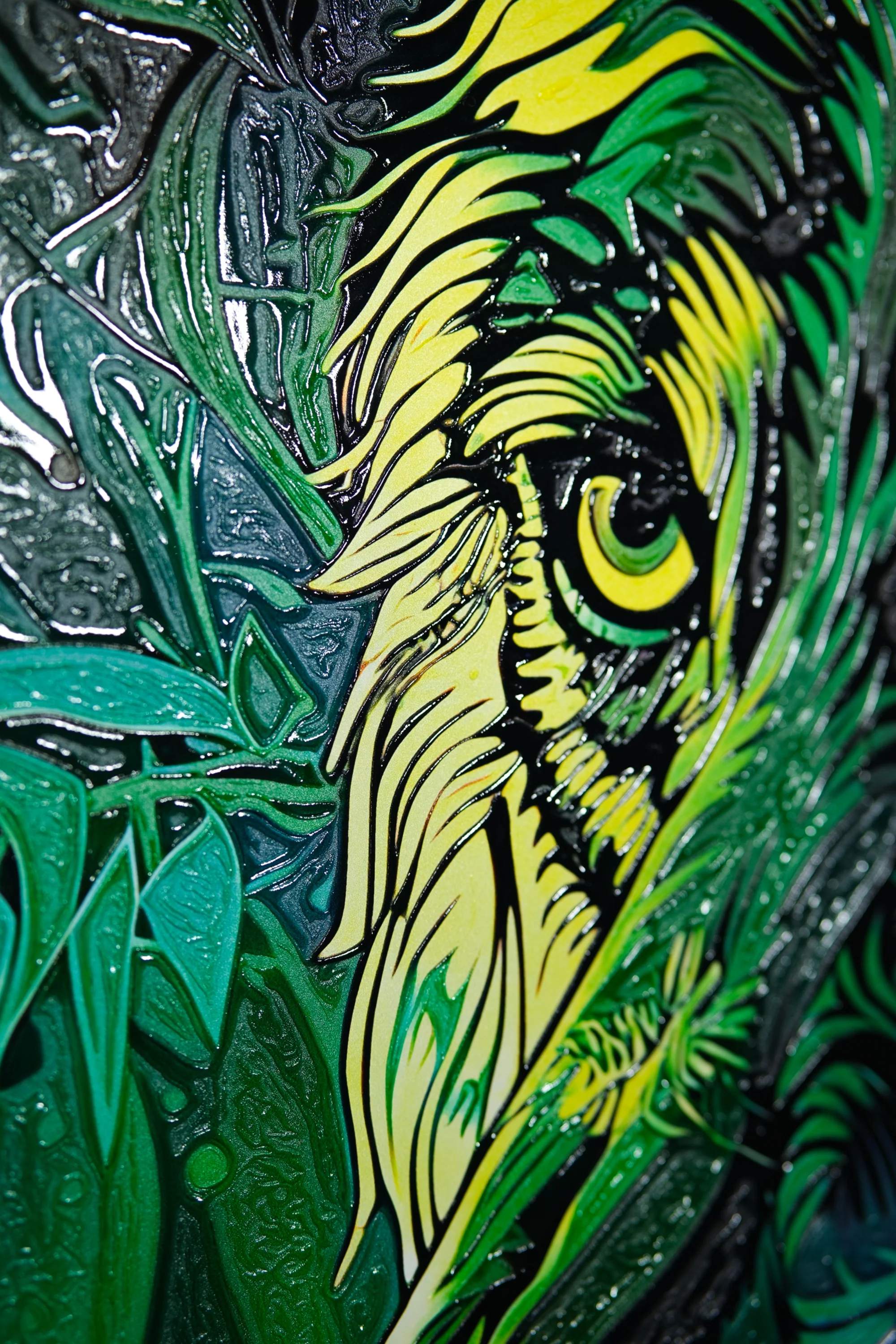 Neon Canopy Alpha — Haptic 3D Embossed + High-Gloss Lacquer Print - Image 4