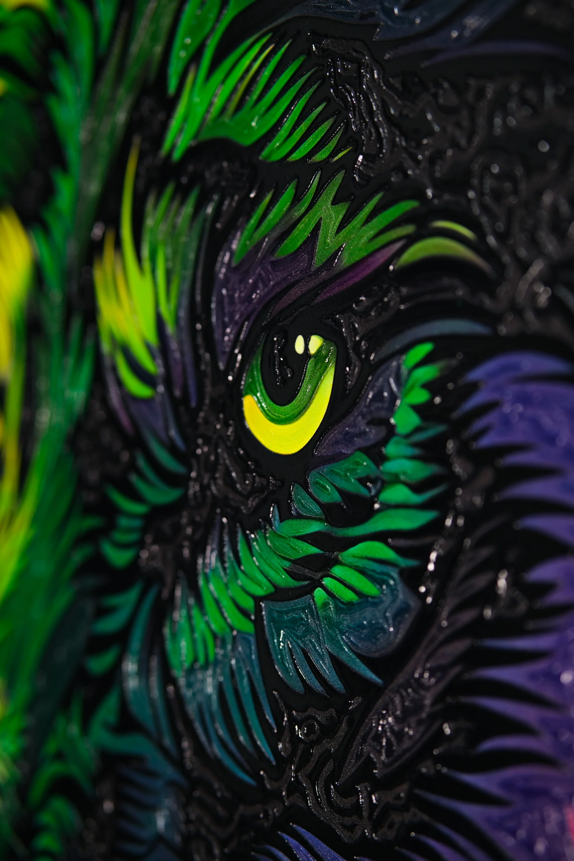 Neon Canopy Alpha — Haptic 3D Embossed + High-Gloss Lacquer Print - Image 8