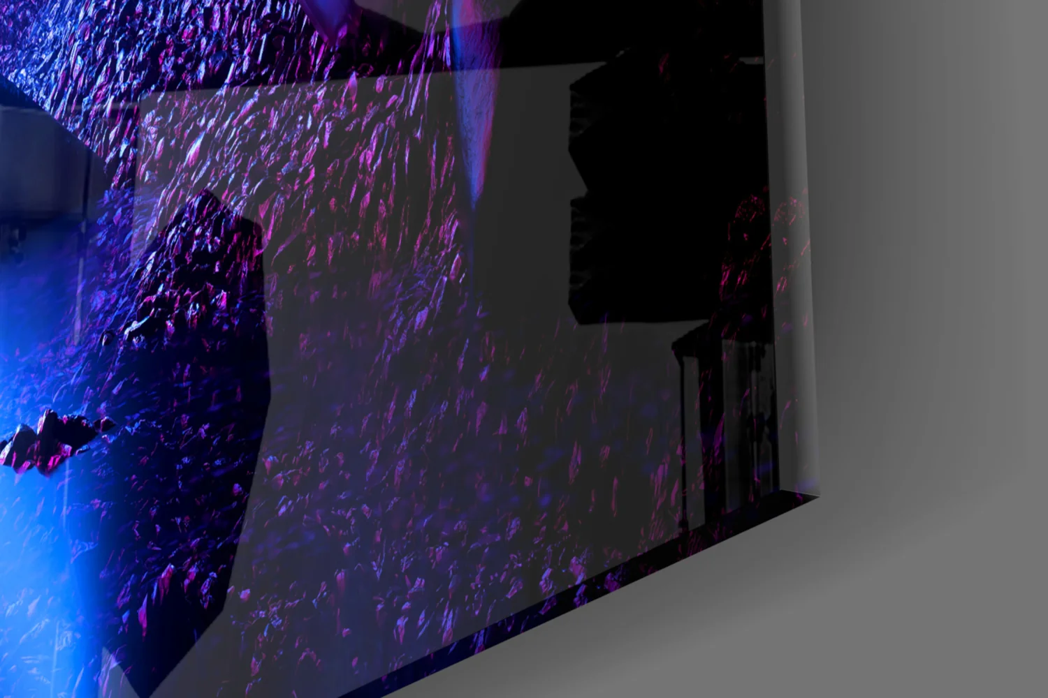 Neon Diamond Cosmic Portal Glass Wall Art - Image 7