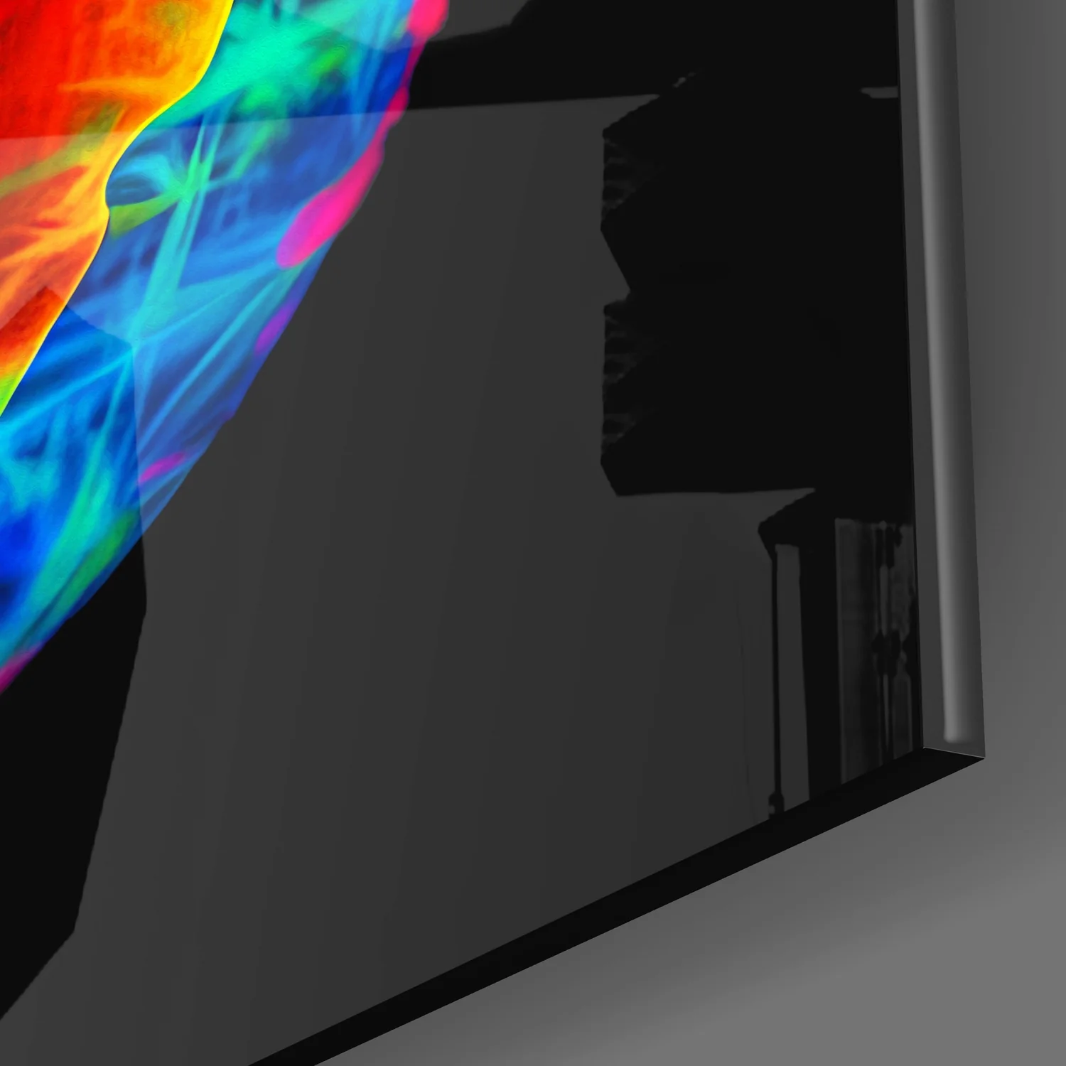Neon Earth Glass Wall Art|| Designer's Collection - Image 3