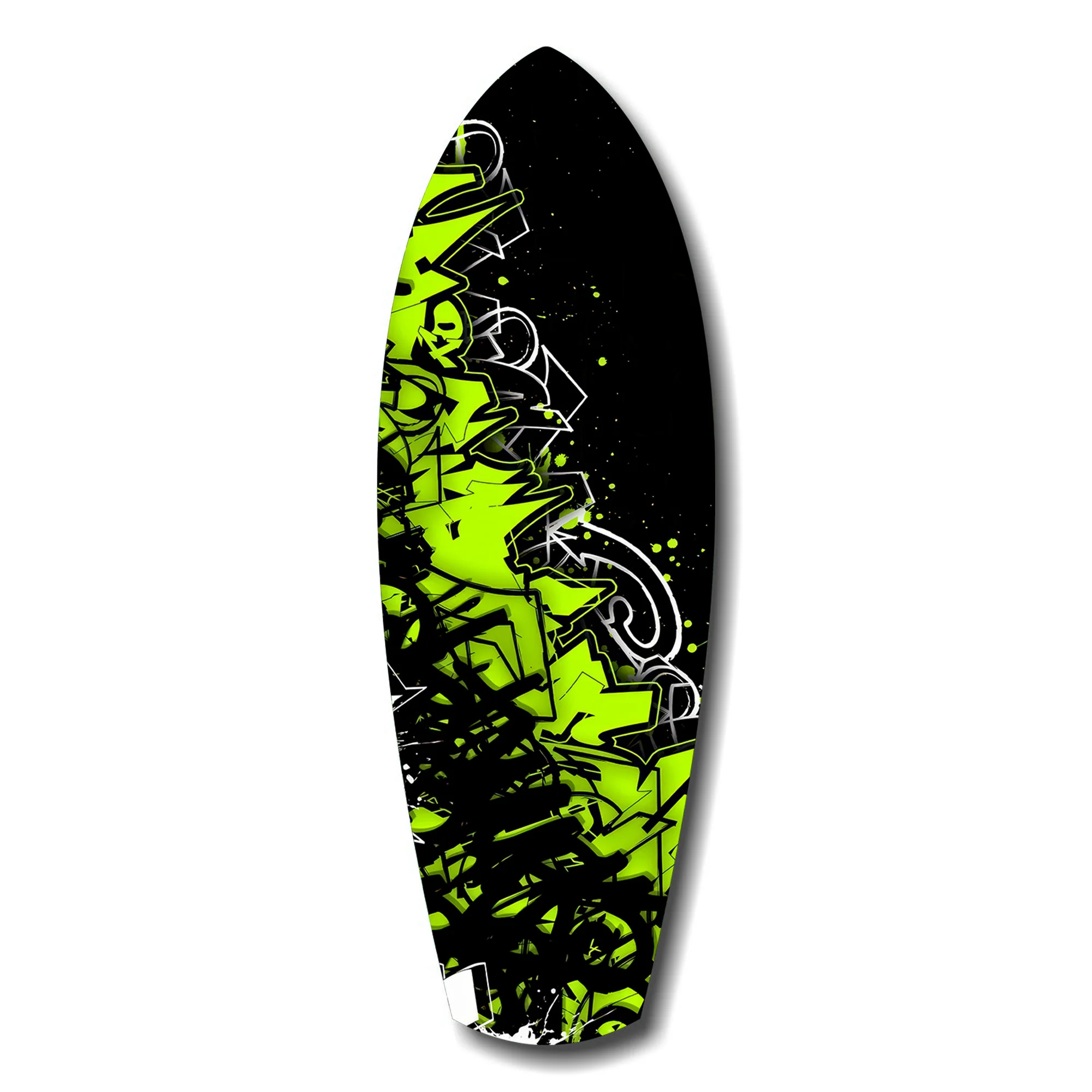 Neon Green Black Graffiti Street Art Glass Wall Art - Image 7