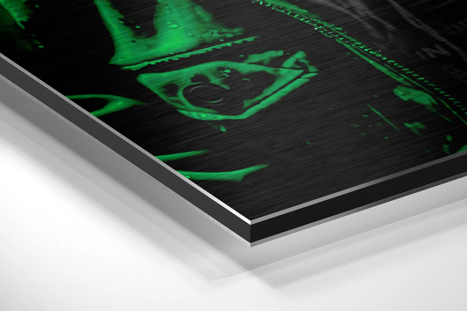 Neon Green Hoodie Ape Aluminum Brushed Aluminum Dibond Wall Art - Image 2
