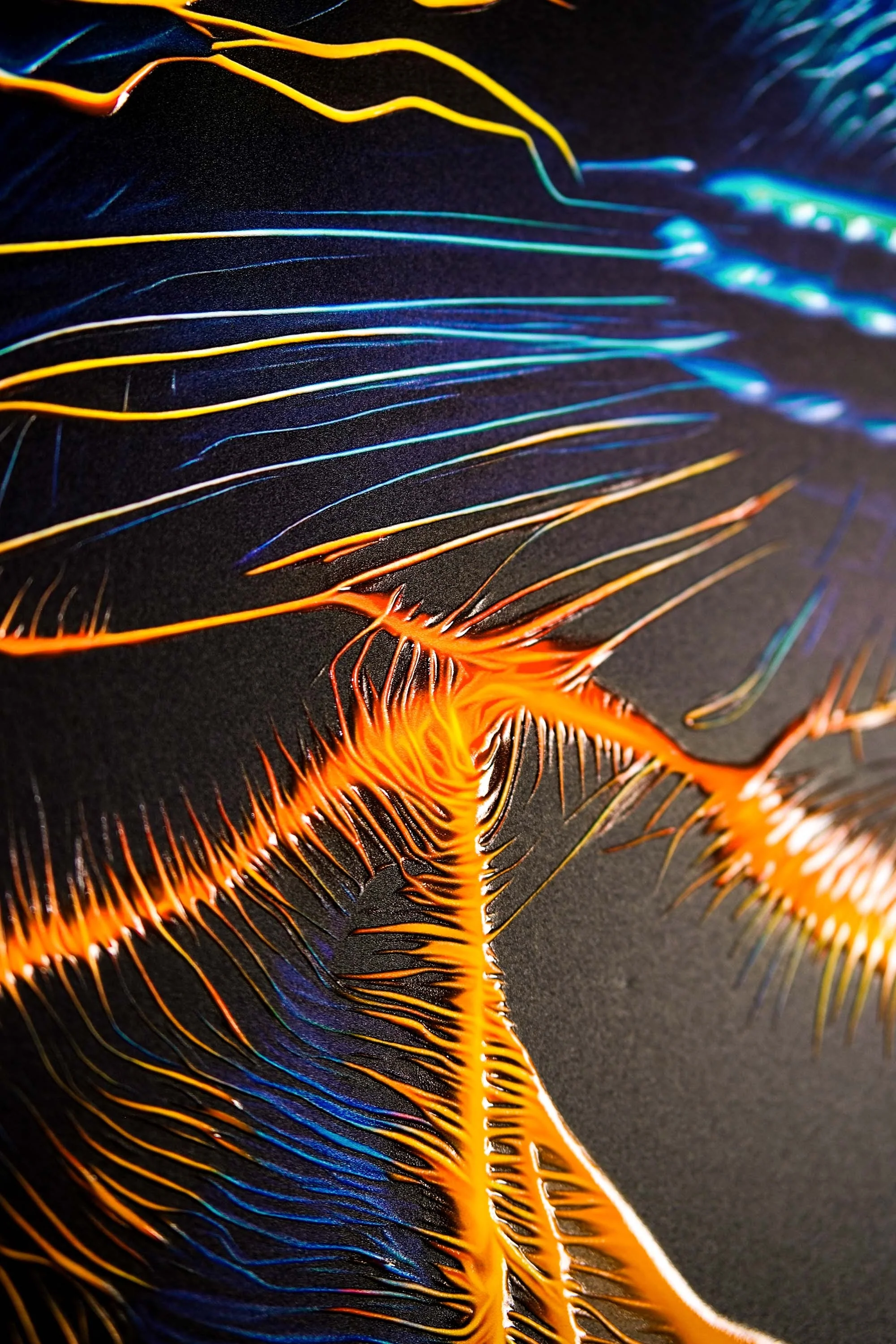 Neon Panther Pulse — 3D Haptic Embossed High-Gloss Luxury Wall Art - Image 10