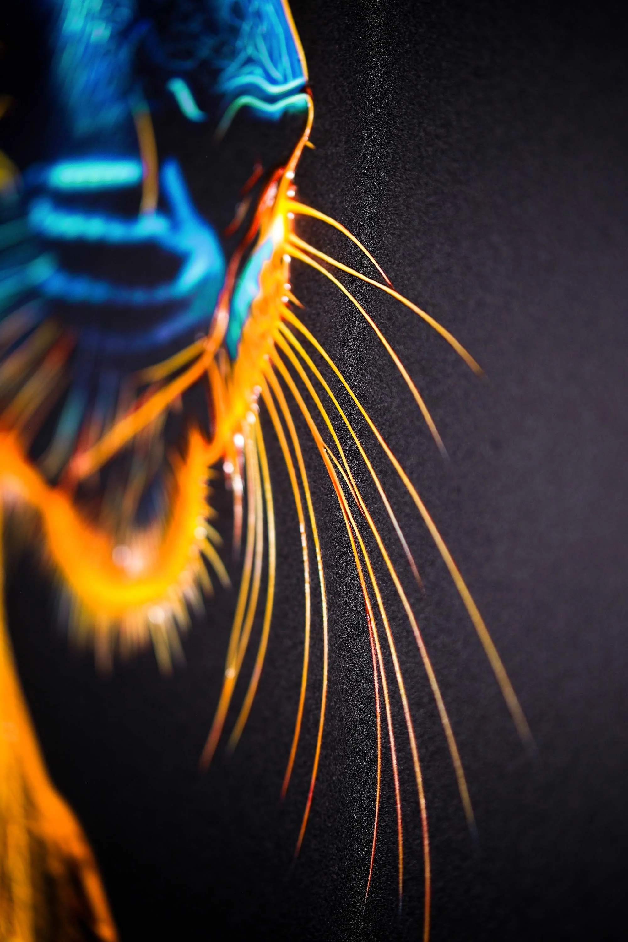 Neon Panther Pulse — 3D Haptic Embossed High-Gloss Luxury Wall Art - Image 3